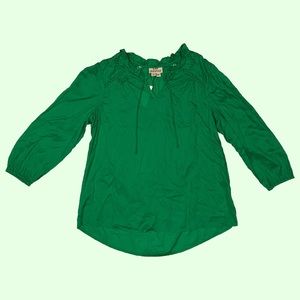 Anthropologie Emerald Green Blouse NWT MSRP $118